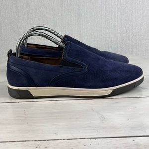 488ubp Cole Haan blue suede perforated slip on loafers men’s 7.5